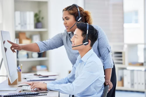 Universal Language Service Account Representatives Handling Customer Support